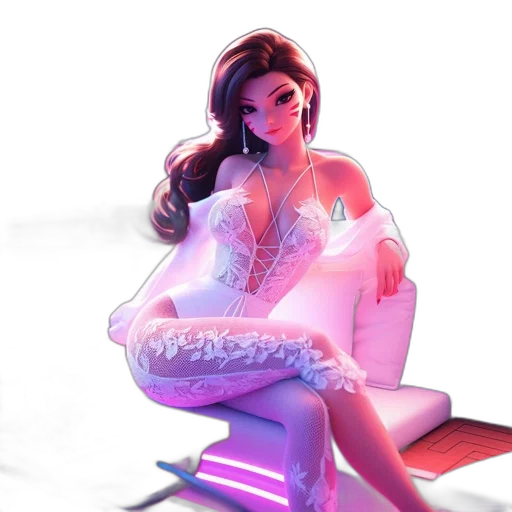 dress, concept art, vaporwave, 3d render transparent PNG cut-out