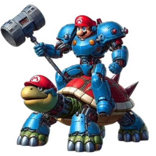 robot, weapon, animal, 3d render transparent PNG cut-out