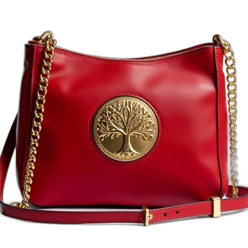 jewelry, red, leather, handbag transparent PNG cut-out