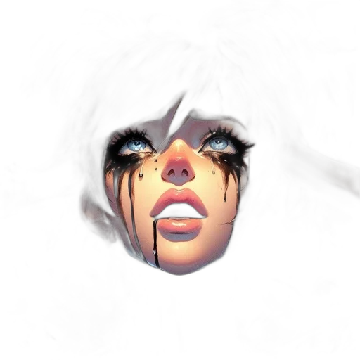 face, mask, hair, creature transparent PNG cut-out