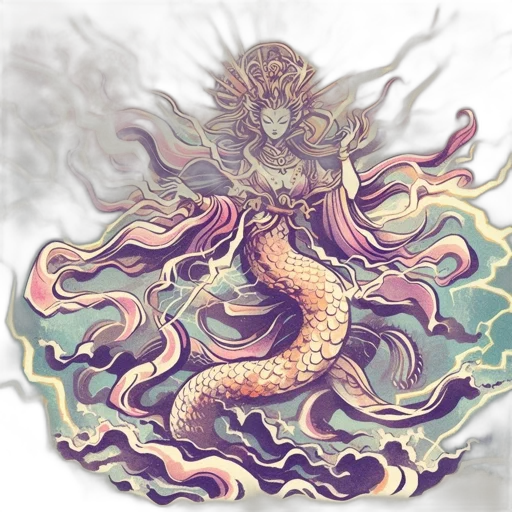 dragon, creature, hair, fantasy art transparent PNG cut-out