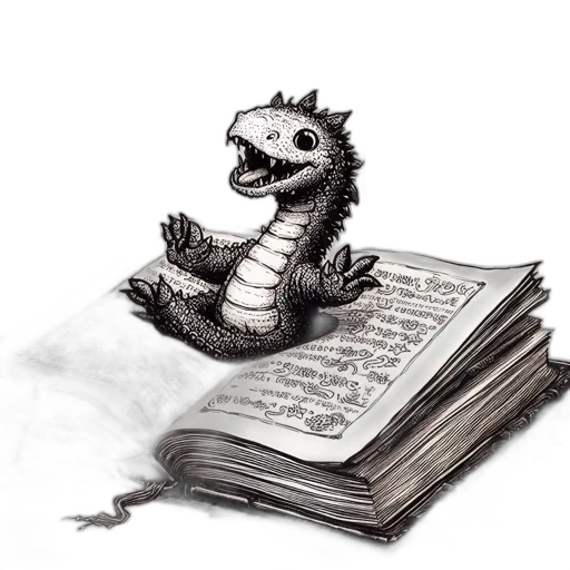 dragon, creature, animal, staff transparent PNG cut-out