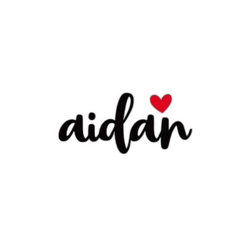 name, aidan, modern, calligraphy transparent PNG cut-out