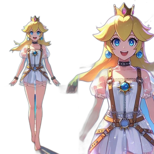 crown, dress, concept art, 3d render transparent PNG cut-out