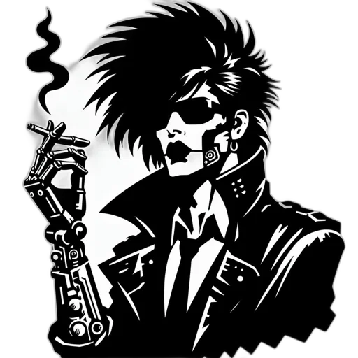staff, weapon, cyberpunk, comic book art transparent PNG cut-out