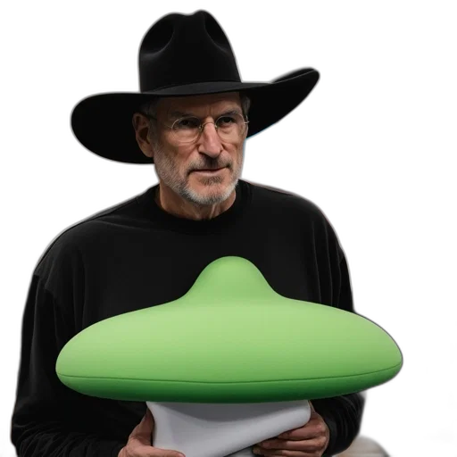 hat, umbrella, staff, creature transparent PNG cut-out