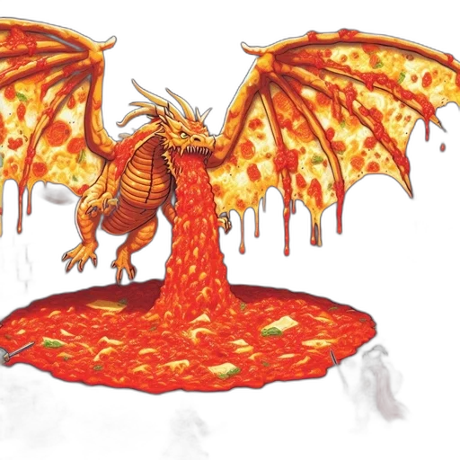 dragon, concept art, fantasy art, pixel art transparent PNG cut-out