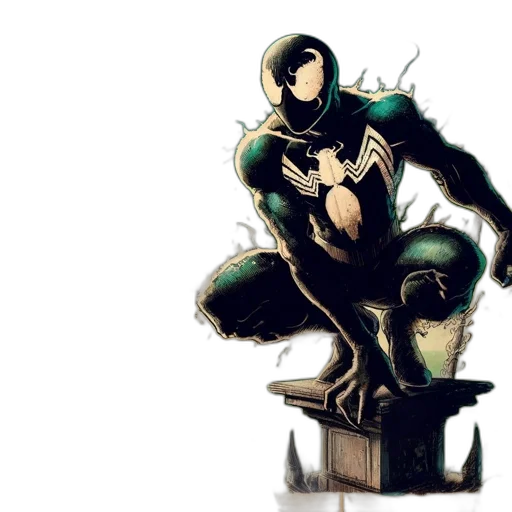 mask, comic book art, concept art, green transparent PNG cut-out