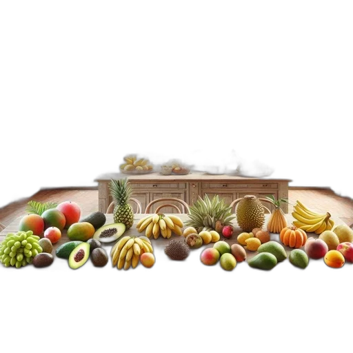 food, crown, 3d render, photorealistic transparent PNG cut-out