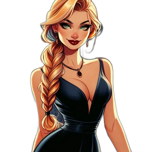 dress, jewelry, cartoon, comic book art transparent PNG cut-out