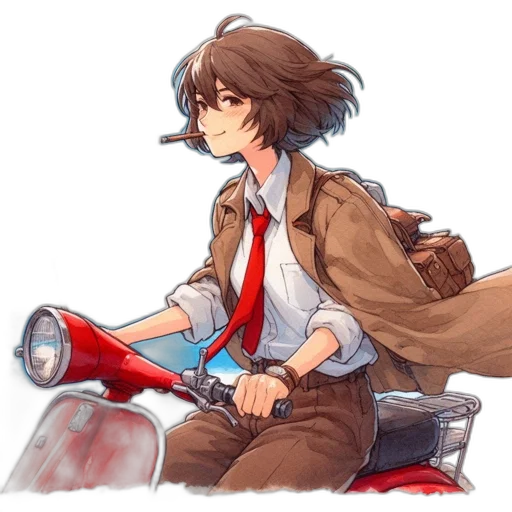 weapon, car, jacket, staff transparent PNG cut-out