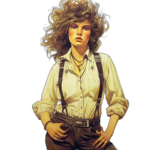 hair, staff, jacket, face transparent PNG cut-out