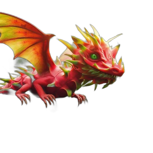 dragon, staff, fantasy art, concept art transparent PNG cut-out
