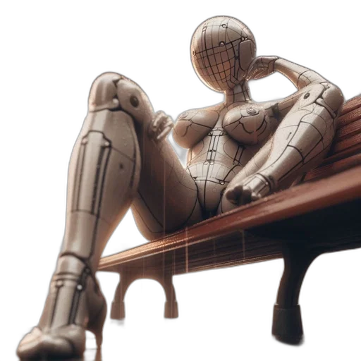 robot, furniture, 3d render, concept art transparent PNG cut-out