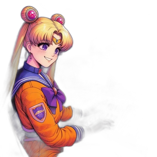 jacket, staff, robot, weapon transparent PNG cut-out