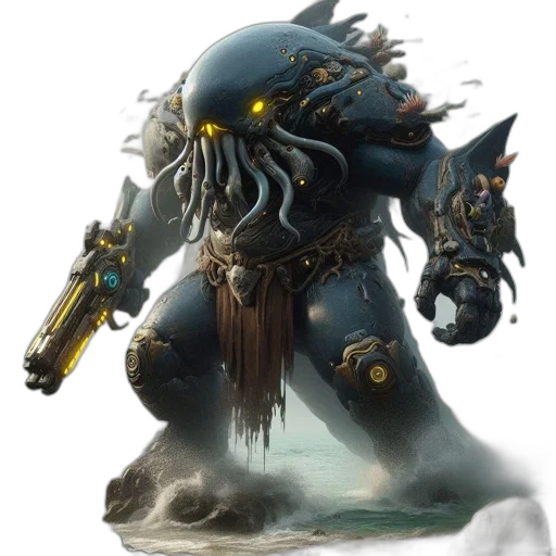 creature, robot, concept art, fantasy art transparent PNG cut-out