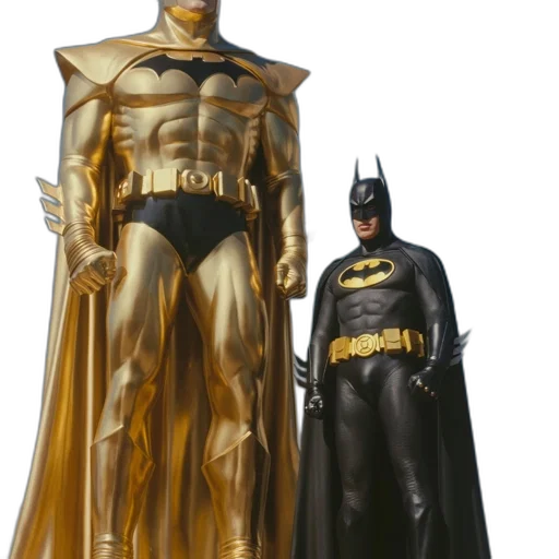 concept art, comic book art, golden, two transparent PNG cut-out