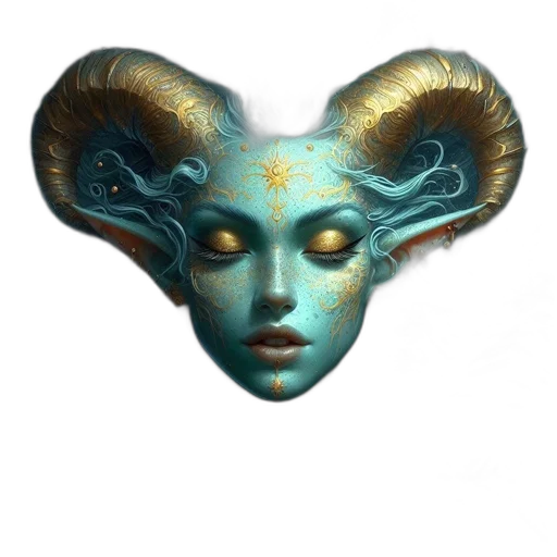 mask, face, creature, dragon transparent PNG cut-out