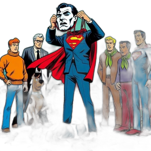 comic book art, concept art, cartoon, colorful transparent PNG cut-out
