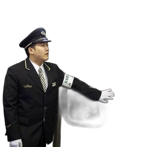 staff, jacket, umbrella, hat transparent PNG cut-out