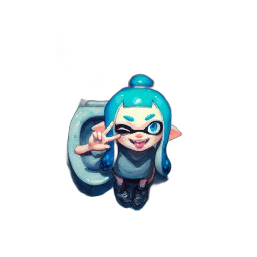 weapon, staff, robot, hair transparent PNG cut-out