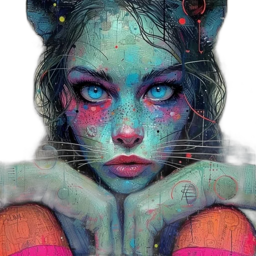 face, mask, creature, robot transparent PNG cut-out