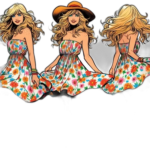 dress, cartoon, concept art, watercolor transparent PNG cut-out