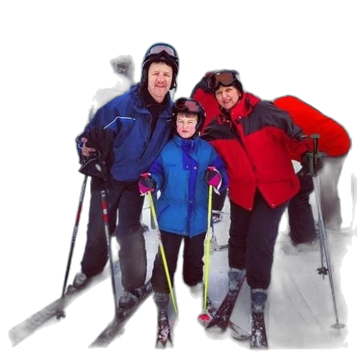staff, photorealistic, snow, family transparent PNG cut-out