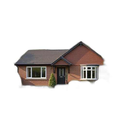 building, 3d render, bedrooms, detached transparent PNG cut-out
