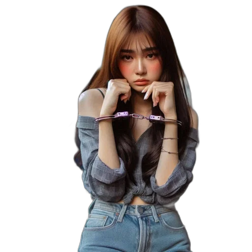 jacket, hair, photorealistic, oil painting transparent PNG cut-out