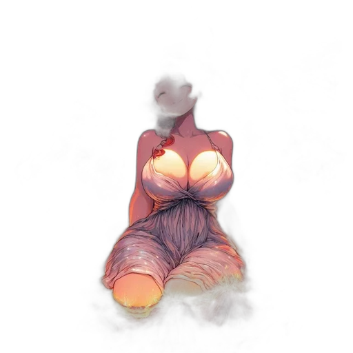 dress, mask, creature, hair transparent PNG cut-out