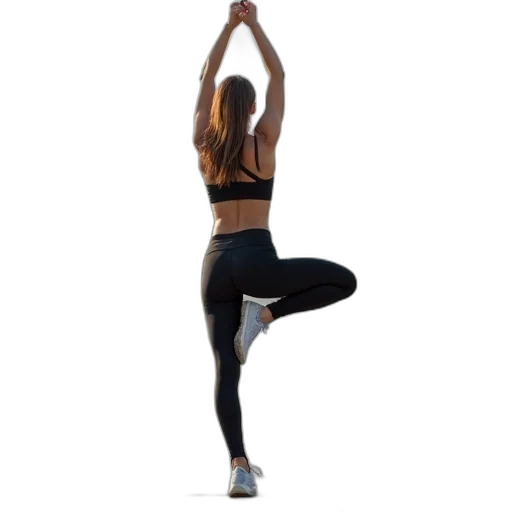 woman, doing, stretching, exercises transparent PNG cut-out
