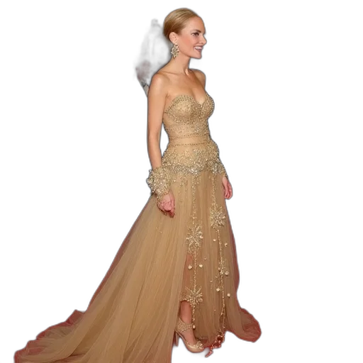 dress, jewelry, photorealistic, concept art transparent PNG cut-out