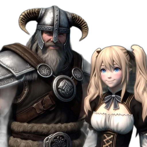 fantasy art, concept art, 3d render, anime transparent PNG cut-out