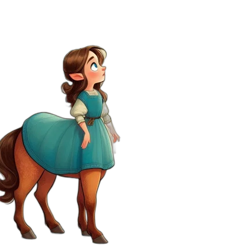 dress, animal, concept art, 3d render transparent PNG cut-out
