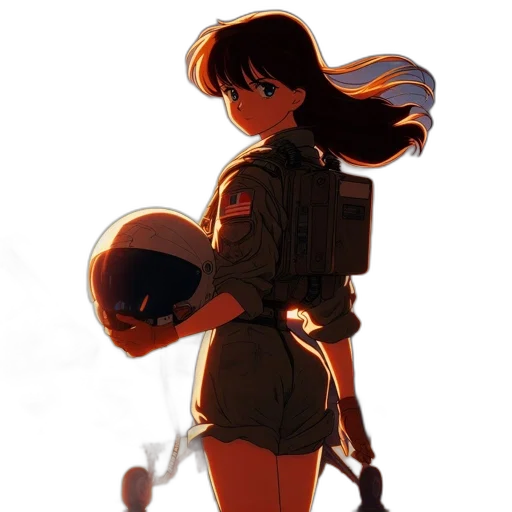 weapon, jacket, dress, staff transparent PNG cut-out
