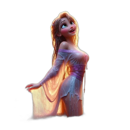 dress, concept art, 3d render, fantasy art transparent PNG cut-out