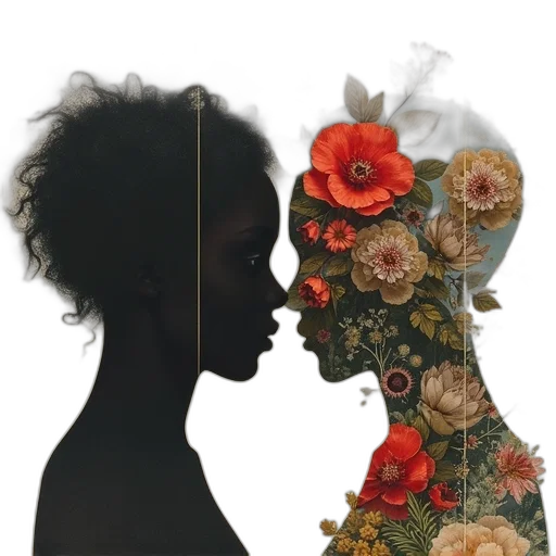 crown, mask, flower, face transparent PNG cut-out