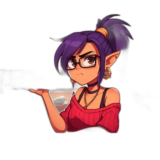 staff, dress, dragon, pixel art transparent PNG cut-out
