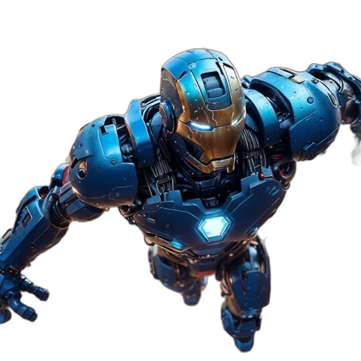 robot, weapon, concept art, 3d render transparent PNG cut-out