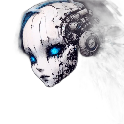 robot, mask, face, creature transparent PNG cut-out