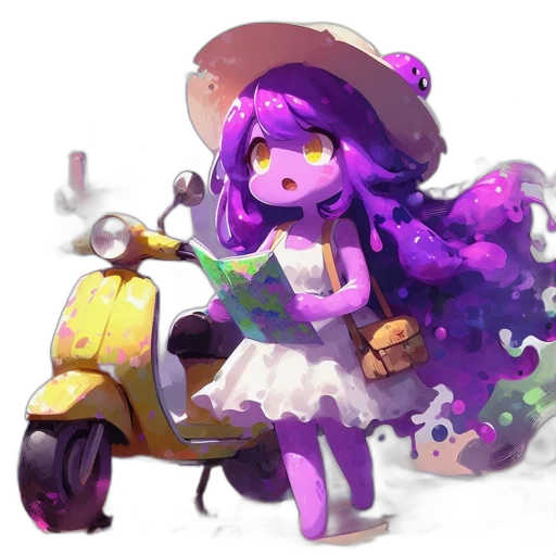 dress, hat, staff, weapon transparent PNG cut-out