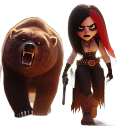 concept art, fantasy art, comic book art, 3d render transparent PNG cut-out