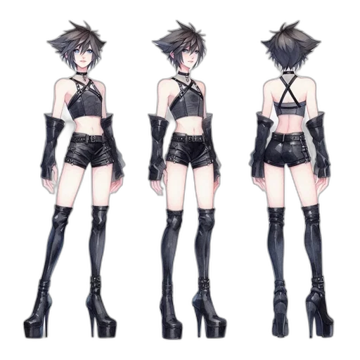 jacket, staff, concept art, cyberpunk transparent PNG cut-out