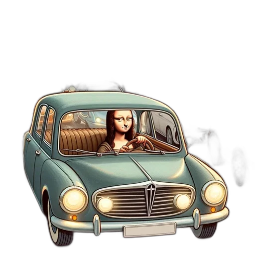 car, face, concept art, photorealistic transparent PNG cut-out