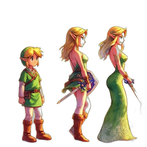 dress, sword, concept art, pixel art transparent PNG cut-out