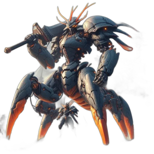 robot, weapon, dragon, creature transparent PNG cut-out