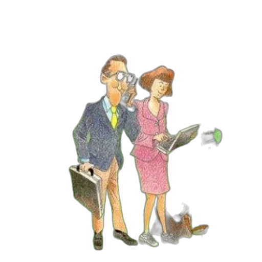 cartoon, concept art, watercolor, city street transparent PNG cut-out