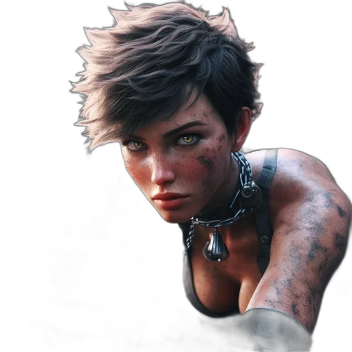 face, jewelry, weapon, staff transparent PNG cut-out