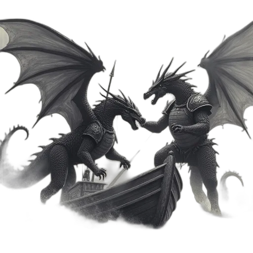 dragon, sword, creature, concept art transparent PNG cut-out